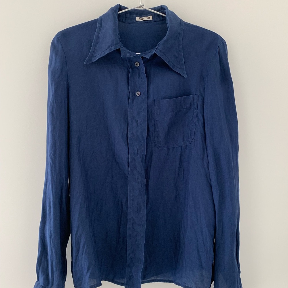 SOLD Miu Miu silk shirt size 4 clearance